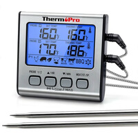 Cyfrowy termometr do mięsa żywności ThermoPro TP-17 widok z przodu.
