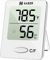 Cyfrowy termometr pokojowy Habor HM118A wilgotność widok z przodu