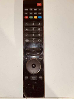 Czarny pilot do telewizora TV EPG SCREEN widok z przodu.