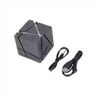 Designerski głośnik przenośny Cube Q BT LED widok z przodu