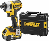 DeWALT DCF887P2 zakrętarka udarowa XR 18V 205 Nm – 2x5 Ah, ładowarka, TSTAK