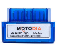Diagnostyczne narzędzie skanujące czytnik usterek MotoDia ELM327 widok z przodu.