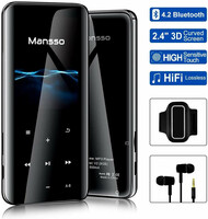 Dotykowy odtwarzacz MP3 2.4'' ekran Mansso V2 8GB widok z przodu