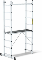 DRABEST BASIC 2x8 – aluminiowe rusztowanie jezdne z podestem 33x114 cm