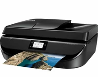 Drukarka wielofunkcyjna HP OfficeJet 5220 2.1 WiFi USB BT widok z prawej strony z kartką 