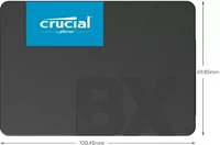 Dysk wewnętrzny SSD Crucial BX500 240GB 2,5" SATA 6Gb/s widok z przodu