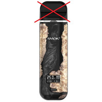 E-papieros Smok Novo X Pod 25W Black Stabilizing Wood bez atomizera widok z przodu.