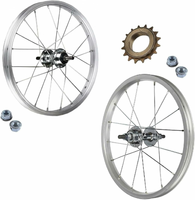 ECOVELO koła rowerowe 16 cali 16 x 1,75 – przednie i tylne koło z zębatką 16T