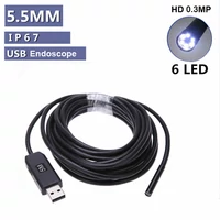 Endoskop kamera szpiegowska Kkmoon H13923 6 LED widok z przodu 