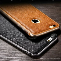 Etui iPhone 6 6S aluminium skóra genuine widok z góry