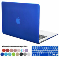 Etui Macbook AIR 13'' obudowa hard case kolor modrakowy widok z klawiaturą.