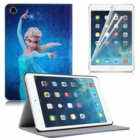 Etui pokrowiec skórzany Apple iPad Mini 2 3 Frozen Elsa widok z przodu