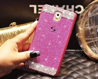 Etui samsung galaxy S5 różowy glitter case widok z przodu