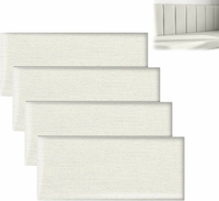 FARYODI panele tapicerowane samoprzylepne 40 x 20 cm, 4 szt. – białe