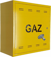 FEINZ Szafka gazowa 60x60x25 cm - zamykana skrzynka na gazomierz, żółta