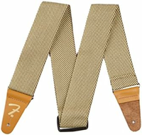 Fender Vintage Tweed pasek do gitary, skorzane konce, szerokosc 2 cala