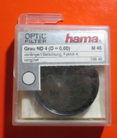 Filtr optyczny Grau ND2 D=0,30 M 46 Faktor 4 Hama widok z przodu.