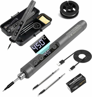 flintronic Lutownica bezprzewodowa USB z LED - zestaw do lutowania 180-450°C