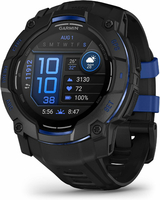 Garmin Instinct 3 50 mm AMOLED – zegarek GPS, Black/Bolt Blue