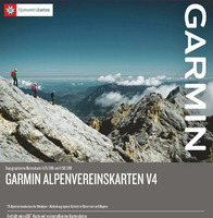 Garmin Mapa uliczna Alp v4 – karty topograficzne Alpy Wschodnie, microSD/SD