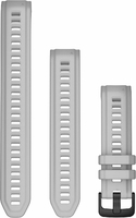 Garmin Pasek 20 mm – silikonowy jasnoszary, czarne okucia stalowe