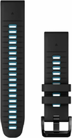 Garmin Pasek QuickFit 22 mm silikonowy – czarno-niebieski Cirrus Blue