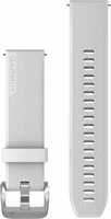 Garmin Quick Release 20 mm – pasek silikonowy, biały, srebrny osprzęt