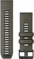 Garmin QuickFit 26 mm - silikonowy pasek do zegarka, oliwkowo-czarny