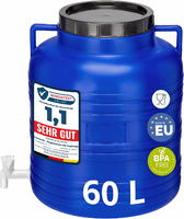 Garronda GD-0090 – beczka 60 l z kranem, zbiornik na wodę i paszę, niebieska