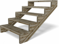 Gartenwelt Riegelsberger schody tarasowe 5 stopni, drewno sosnowe