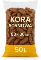 Gawlik kora sosnowa 80–130 mm premium, 50 l – gruba kora ogrodowa do ściółkowania