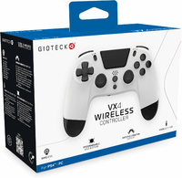 Gioteck VX4 Premium – bezprzewodowy pad Bluetooth do PS4 i PC, biały