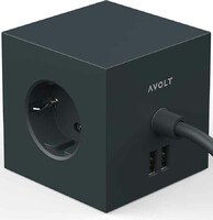 Gniazdko wtykowe kostka Avolt Square 1 Cube 3 gniazdami i 2 portami USB Stockholm