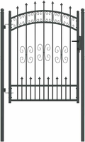 GPUTYGHN Brama ogrodzeniowa stalowa Speartop 103x175 cm, szara