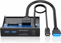 GRAUGEAR metalowy panel przedni 3,5 cala USB-C 20Gb/s z czytnikiem SD