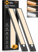 Gritin Oswietlenie LED pod szafke 26 cm 2 szt - czujnik ruchu