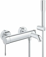 Grohe Essence – bateria wannowa jednouchwytowa z zestawem prysznicowym