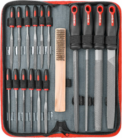 Hi-Spec zestaw pilników 17 el. – 4 pilniki 200 mm i 12 iglaków w etui