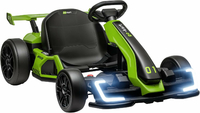 HOMCOM Gokart elektryczny 24V dla dzieci 6-12 lat, 2 silniki, zielony