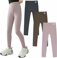 HOTUT – legginsy dziewczęce sportowe z wysokim stanem, zestaw 3 szt.