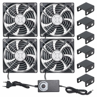 Hoypeyfiy zestaw 4x wentylator 120 mm do chłodzenia serwera i szafy rack