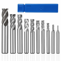 HSEAMALL zestaw 10 frezów trzpieniowych HSS 2-12 mm do metalu CNC