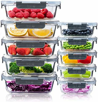 Igluu Meal Prep Zestaw 10 Szklanych Pojemników – 370 i 1050 ml