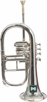 IMI Flugel Horn 4 zawory Bb – flugelhorn z etui i ustnikiem, srebrny