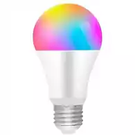 Inteligentna ściemnialna żarówka LED WiFi E27 RGB widok z przodu