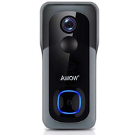 Inteligentny dzwonek do drzwi wideo AWOW J1 1080P wodoodporny IP65 widok z przodu.