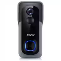 Inteligentny dzwonek do drzwi wideo AWOW J1 1080P wodoodporny IP65 widok z przodu.