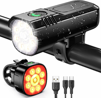 ISEYOU G90 Zestaw oświetlenia rowerowego LED 1000 lm - przód i tył, USB