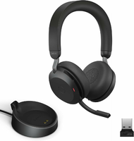 Jabra Evolve2 75 MS - zestaw słuchawkowy z podstawką ładującą, czarny