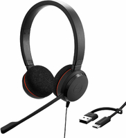 Jabra Evolve 20 MS Stereo USB-C/A – przewodowe słuchawki biurowe z pilotem